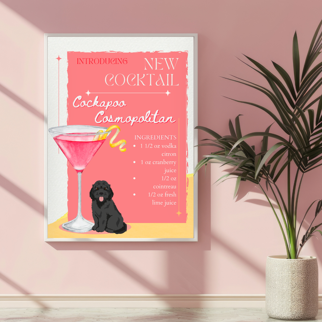 Cockapoo Cosmopolitan Poster