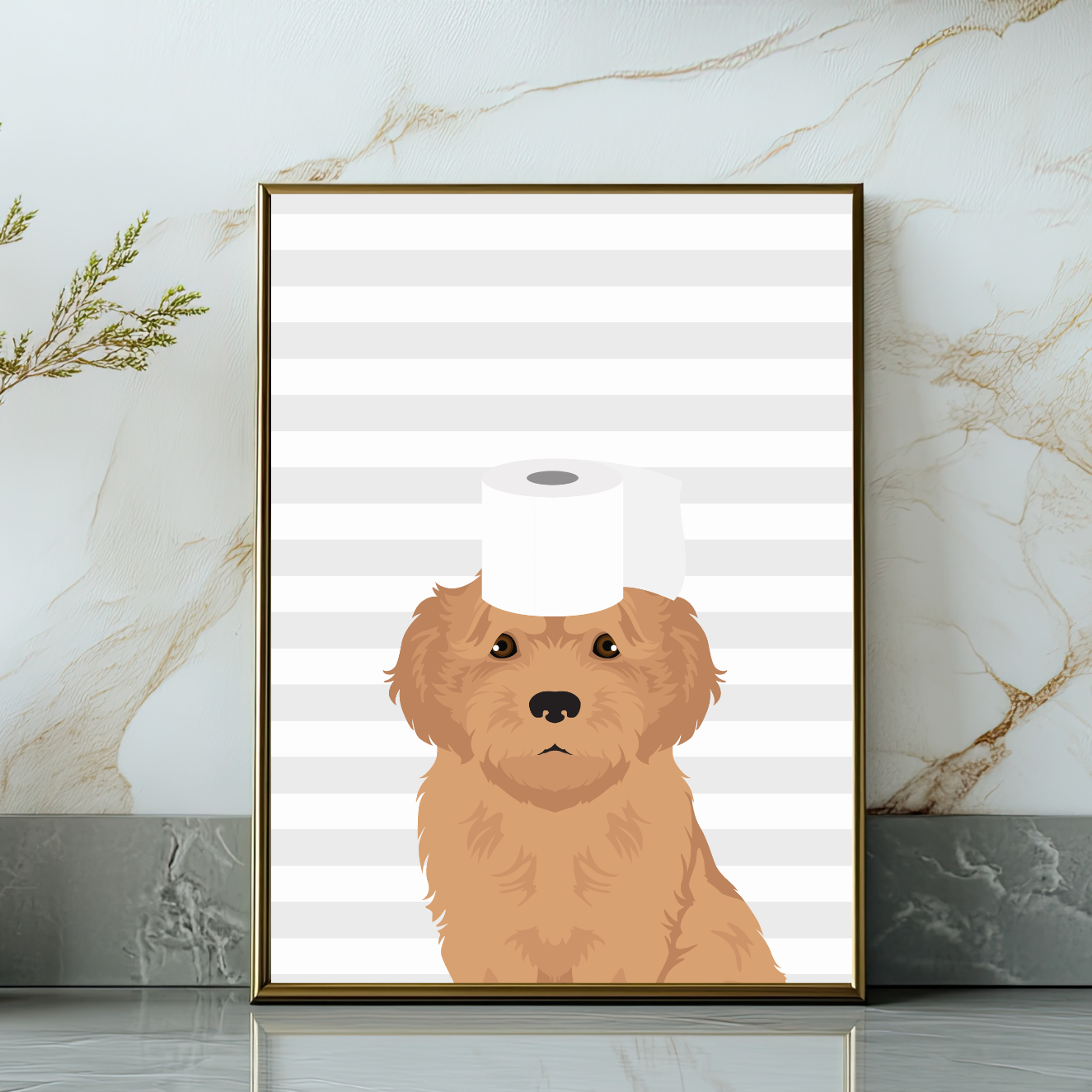 Custom Dog Face Toilet Roll Print