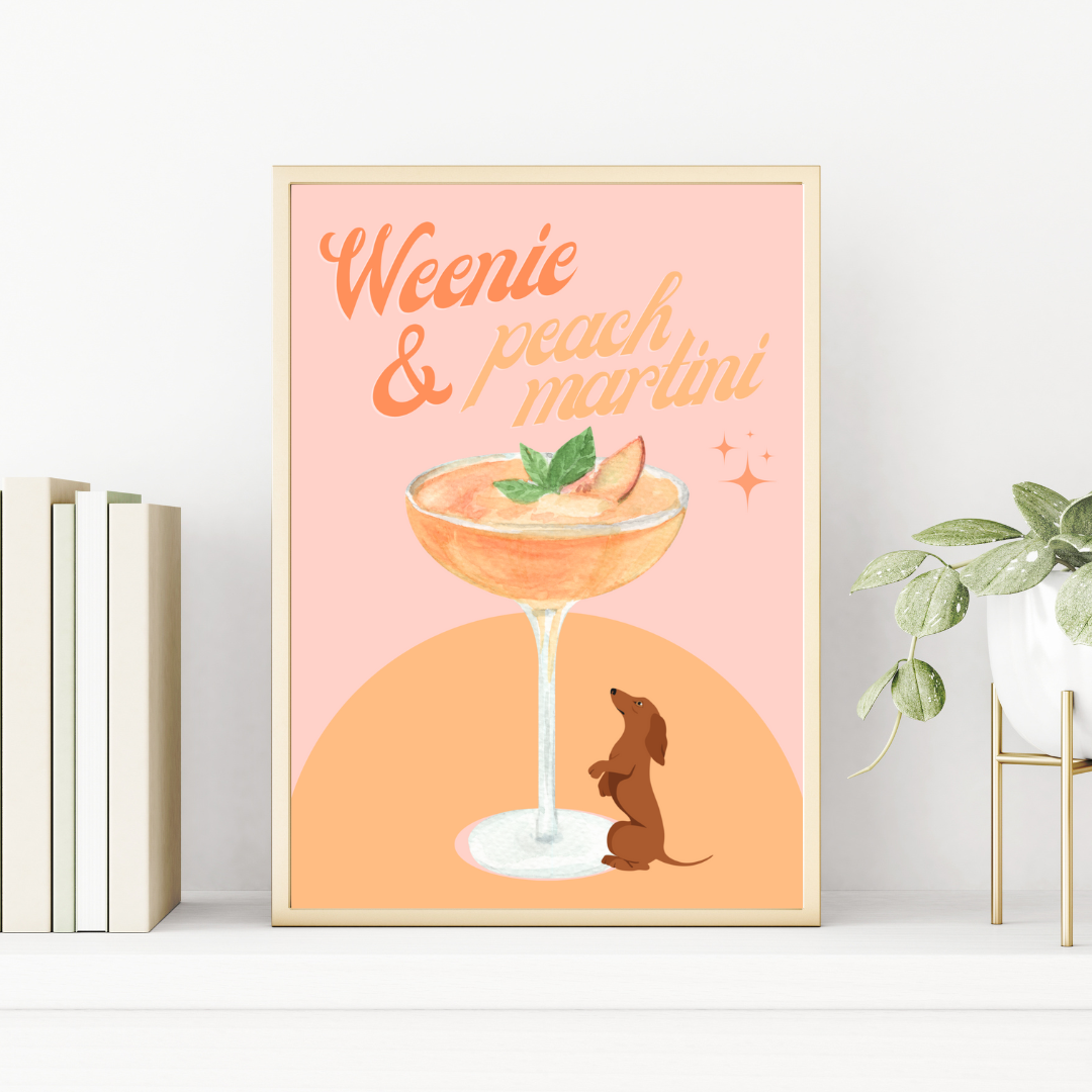 Weenie & Peach Martini