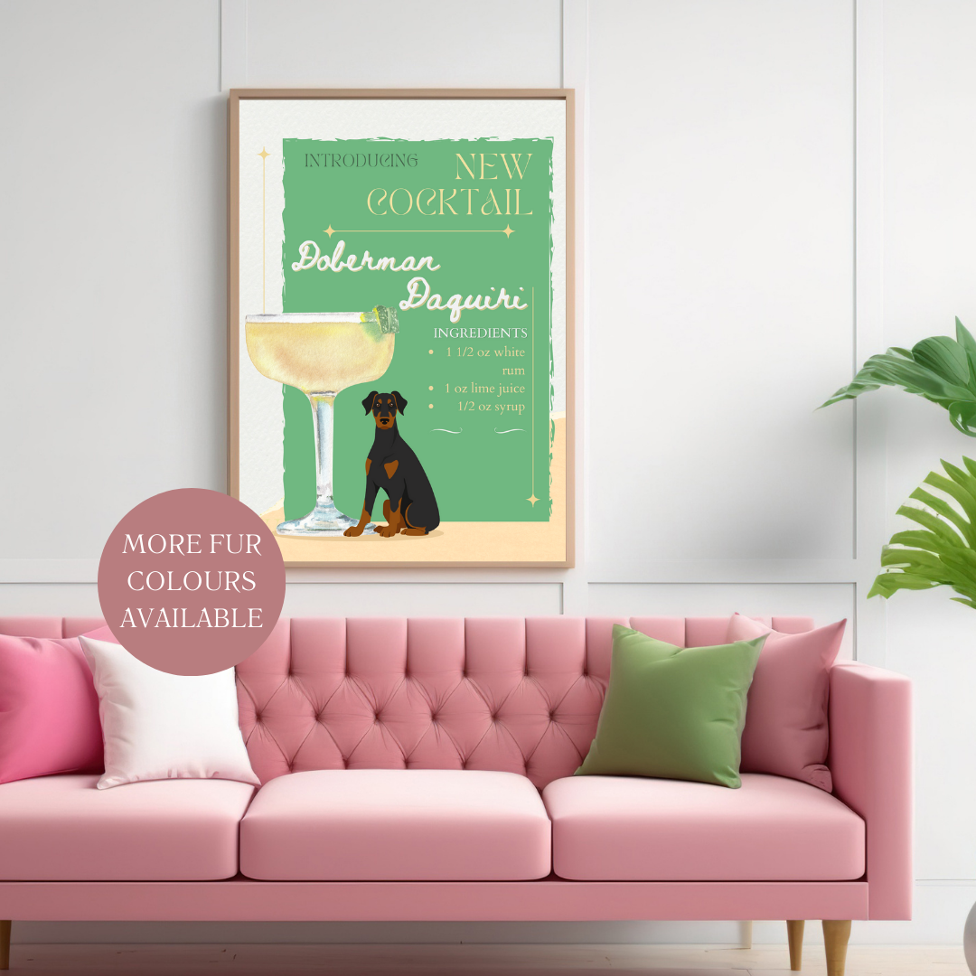 Doberman Daquiri Poster