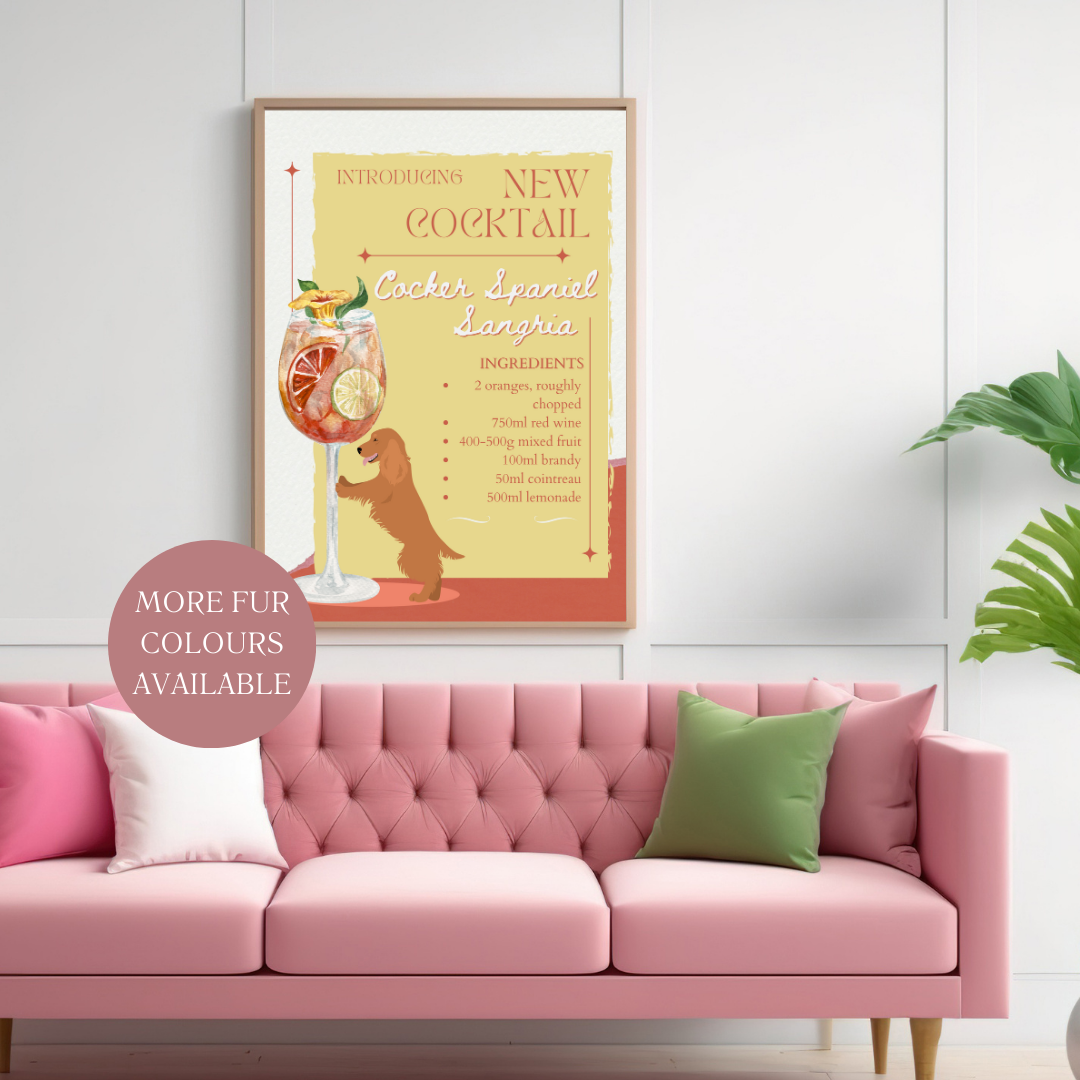 Cocker Spaniel Sangria Poster