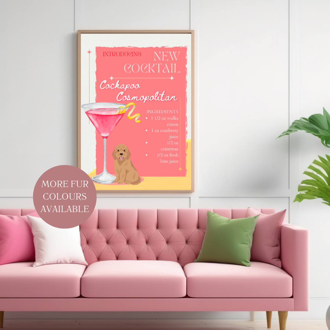 Cockapoo Cosmopolitan Poster – KCreatess