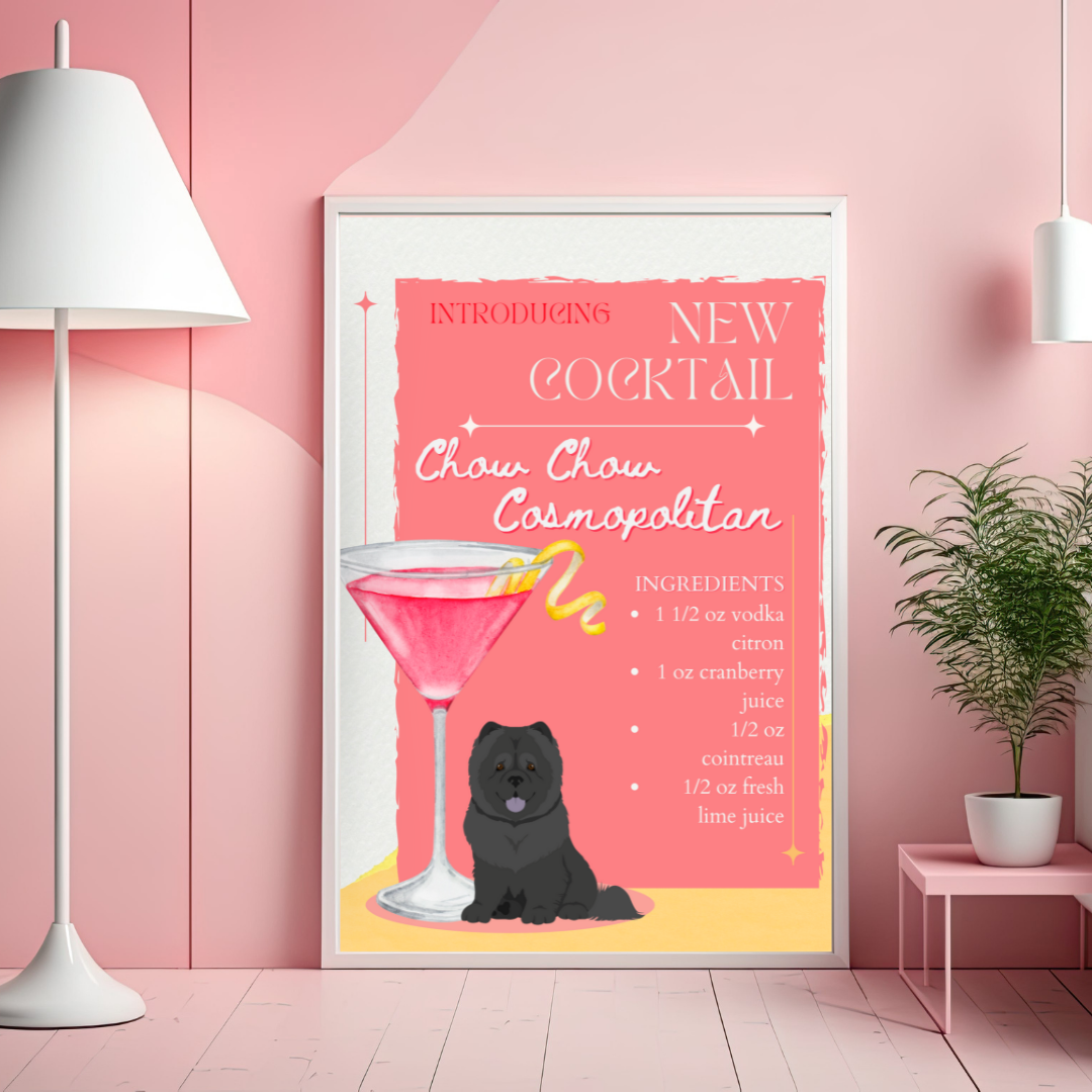 Chow Chow Cosmopolitan Poster