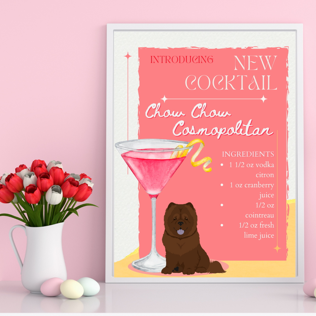 Chow Chow Cosmopolitan Poster