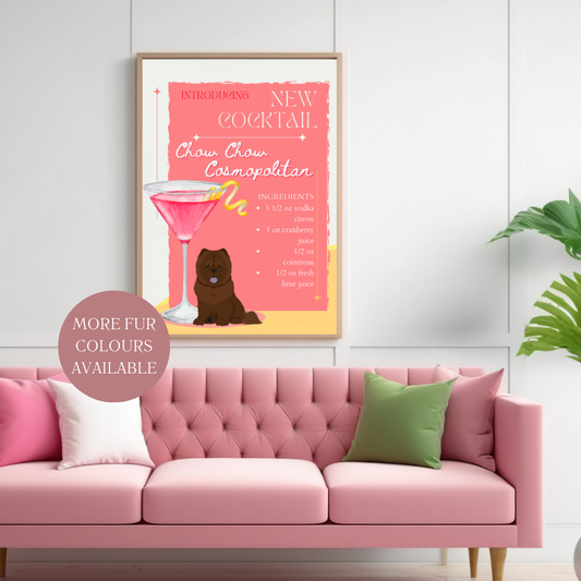 Chow Chow Cosmopolitan Poster