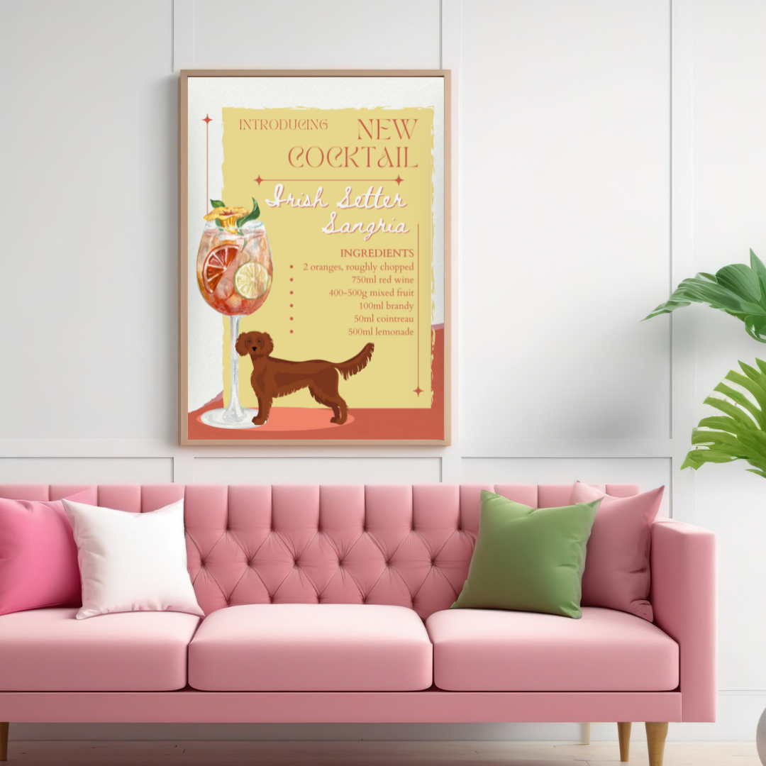 Irish Setter Sangria Poster