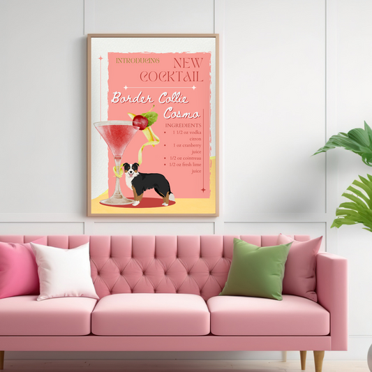 Border Collie Cosmo Poster