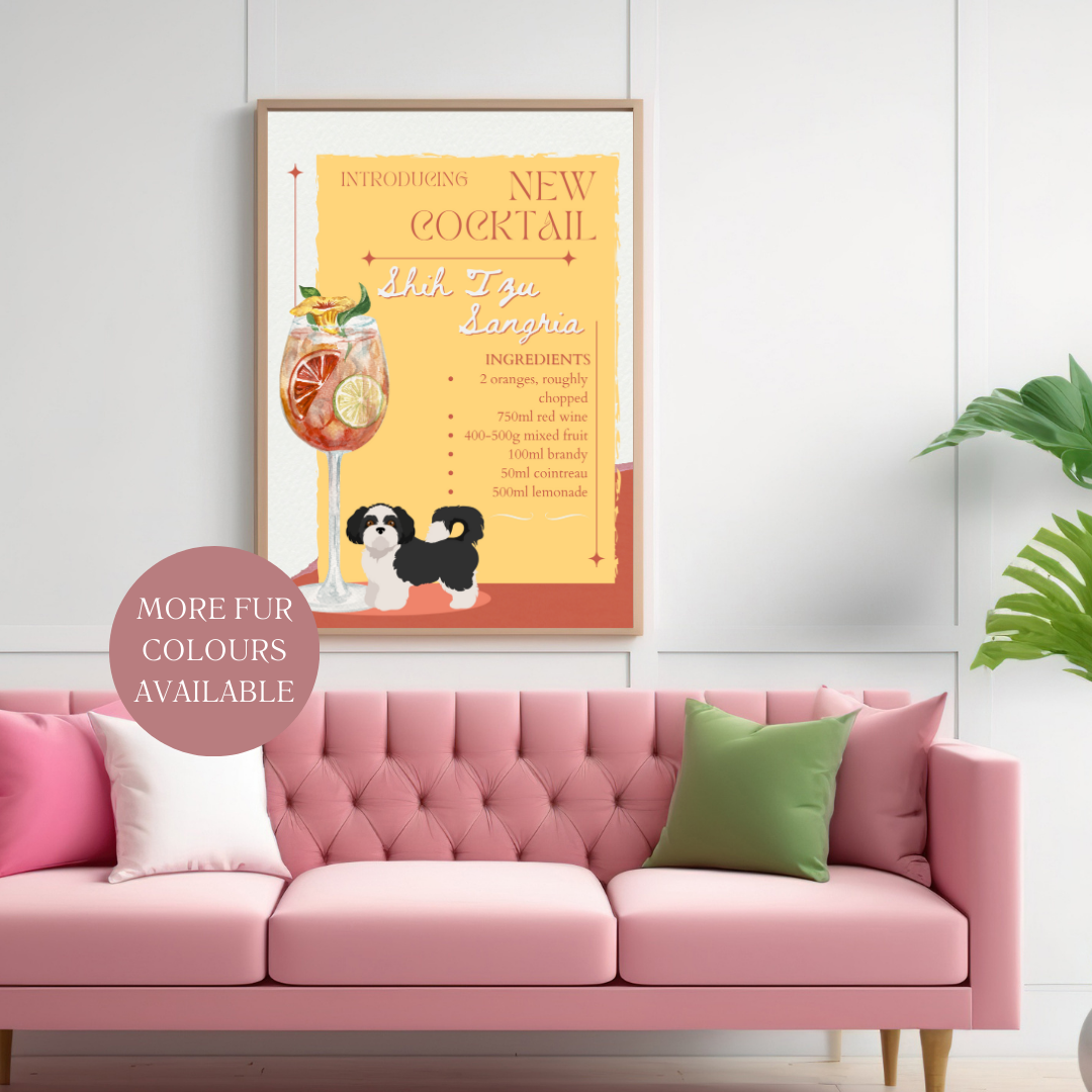 Shih Tzu Sangria Poster