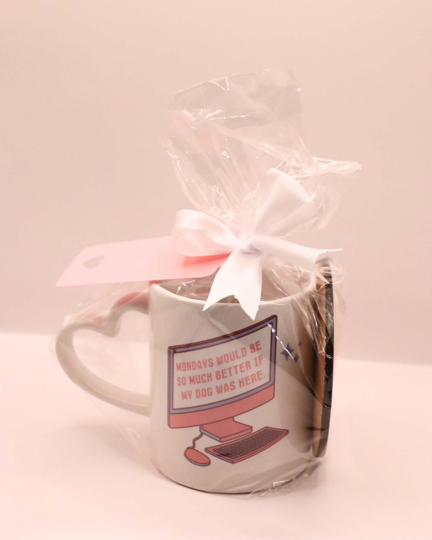 Mondays Would Be Better If My Dog Was Here Mug Coaster Gift Set