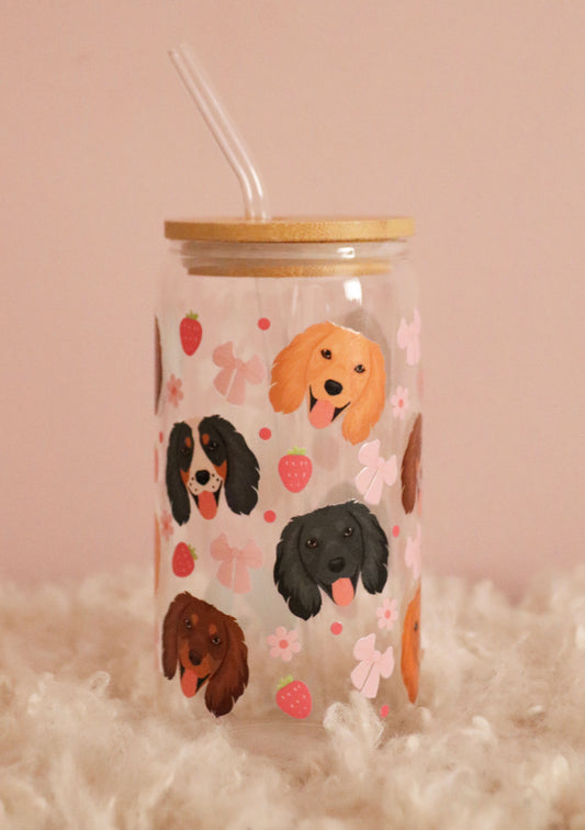 Cocker Spaniel Strawberry Pink Bows