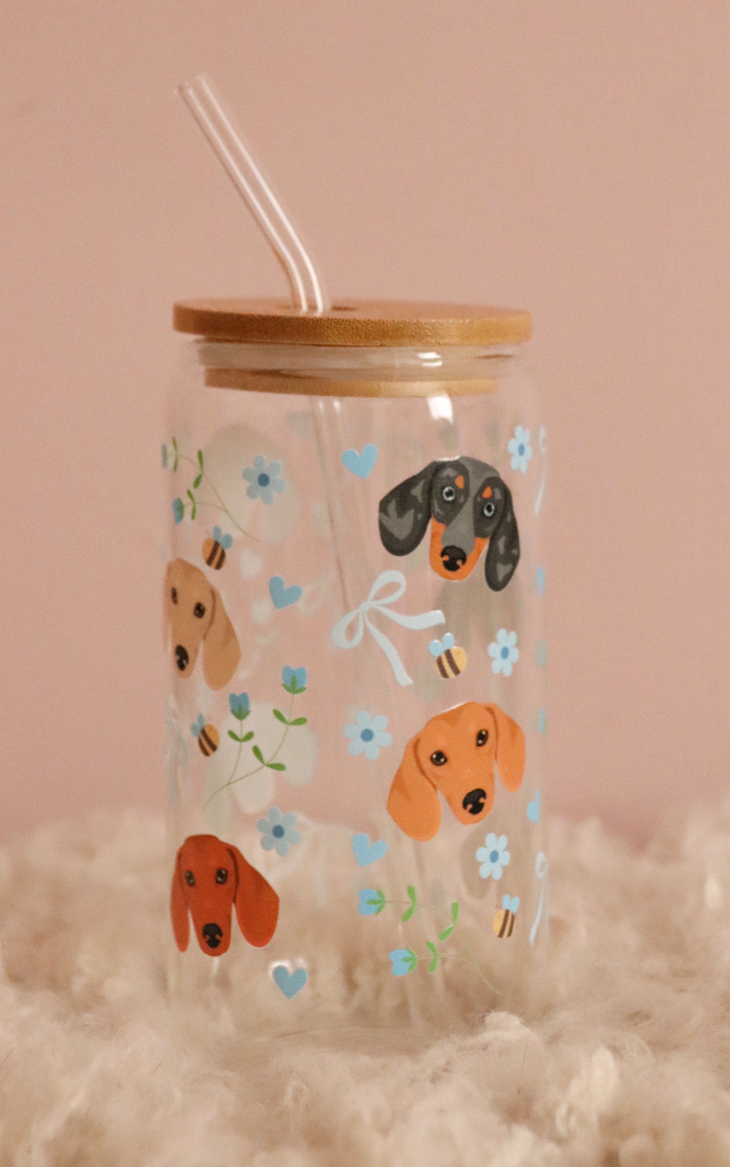 Dachshund Blue Bee Bows