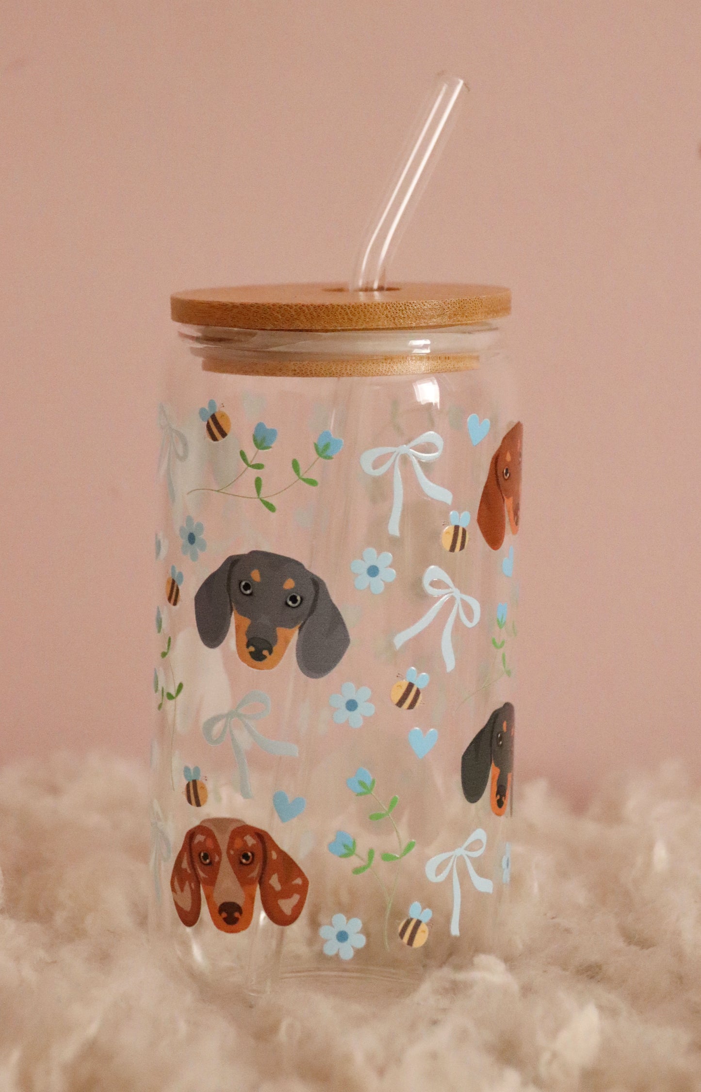 Dachshund Blue Bee Bows