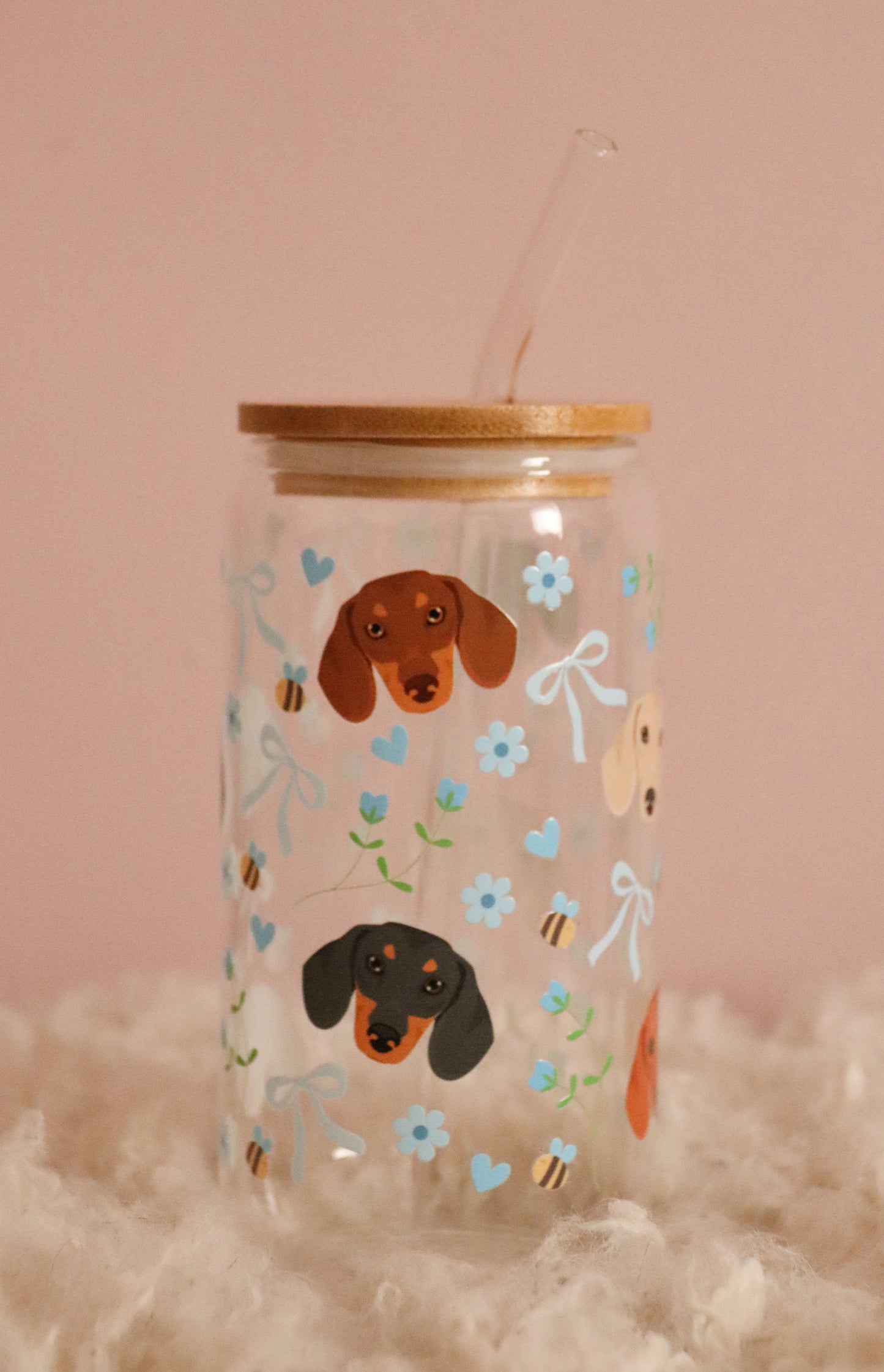 Dachshund Blue Bee Bows