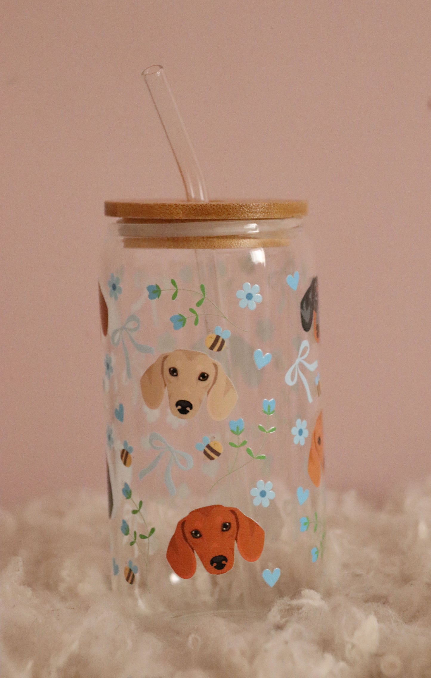 Dachshund Blue Bee Bows