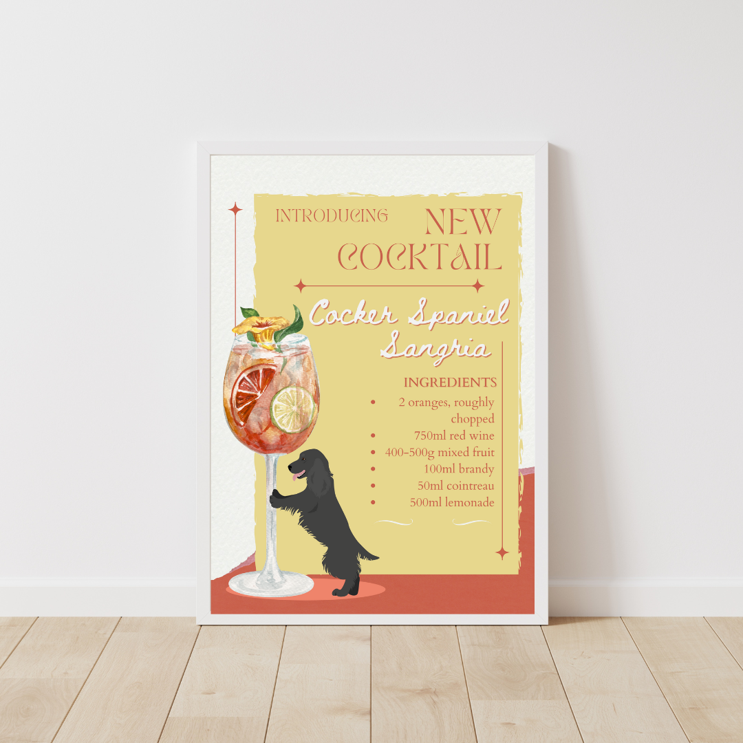 Cocker Spaniel Sangria Poster