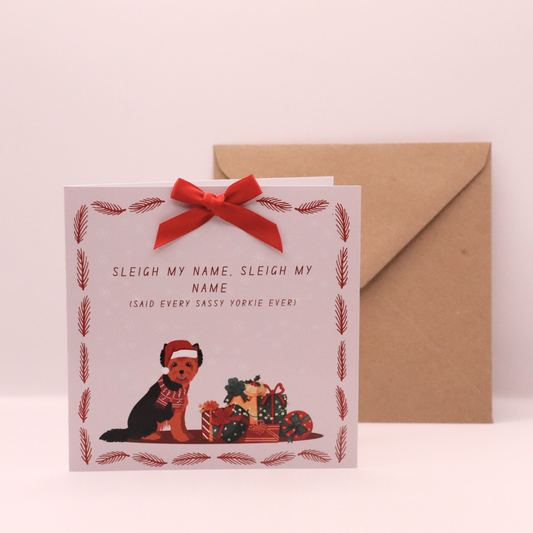 Yorkshire Terrier Christmas Card