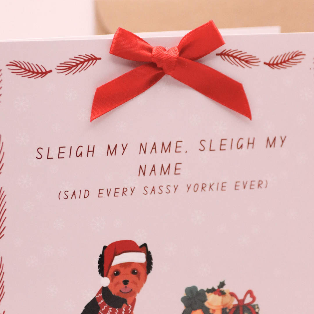 Yorkshire Terrier Christmas Card