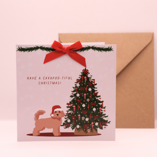 Cavapoo Christmas Card