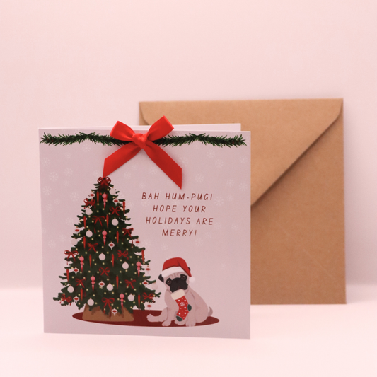 Pug Christmas Card