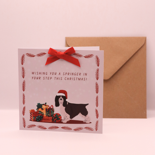 Springer Spaniel Christmas Card