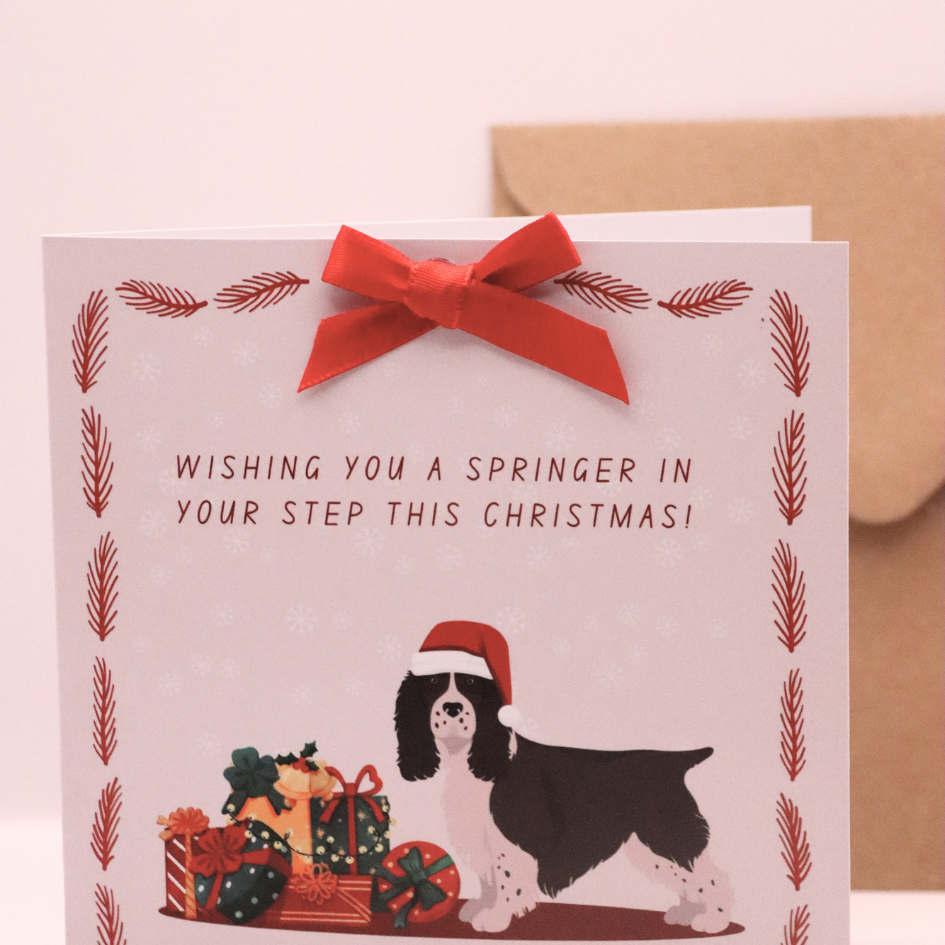 Springer Spaniel Christmas Card