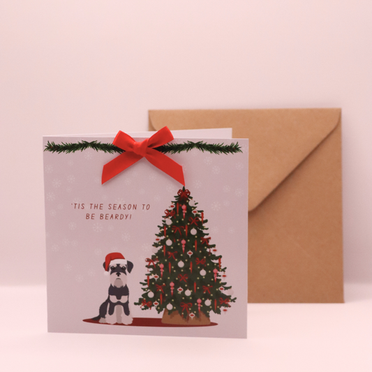 Schnauzer Christmas Card