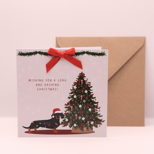 Dachshund Christmas Card
