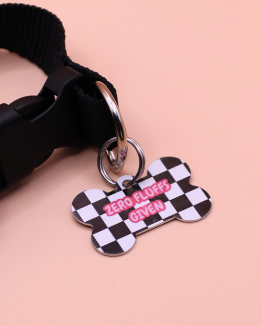 Zero Fluffs Given Dog Tag